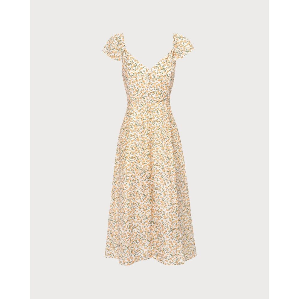 Rihoas Ditsy Floral Midi Dress Medium NWT